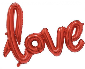 Globo letras LOVE rojo