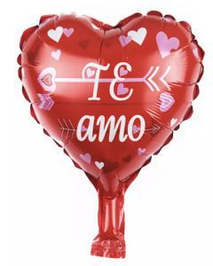 GLOBO CORAZON 10" TE AMO FLECHA