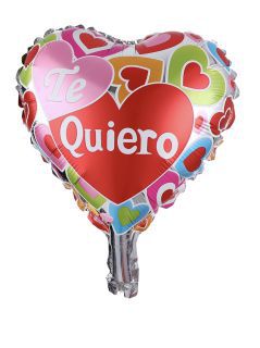 [AL157] GLOBO CORAZON 10" TE QUIERO CORAZONES COLORES