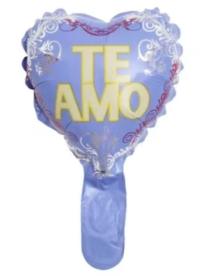 CORAZON MICRO 6" TE AMO MALVA