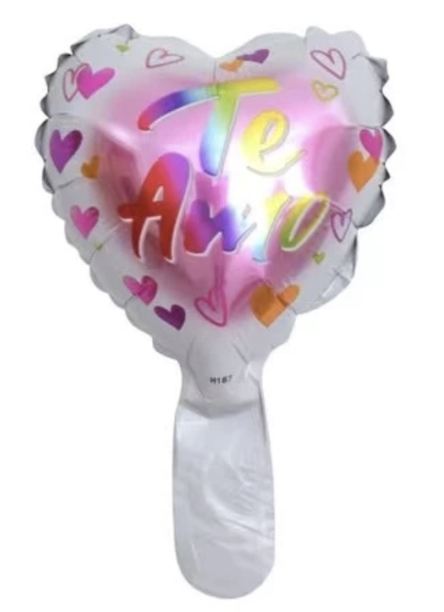 CORAZON MICRO 6" TE AMO BLANCO CORAZONES