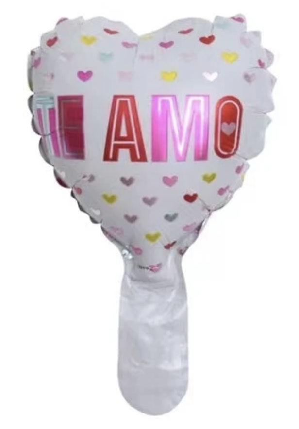 [H192] CORAZON MICRO 6" TE AMO CORAZONES MULTICOLORES