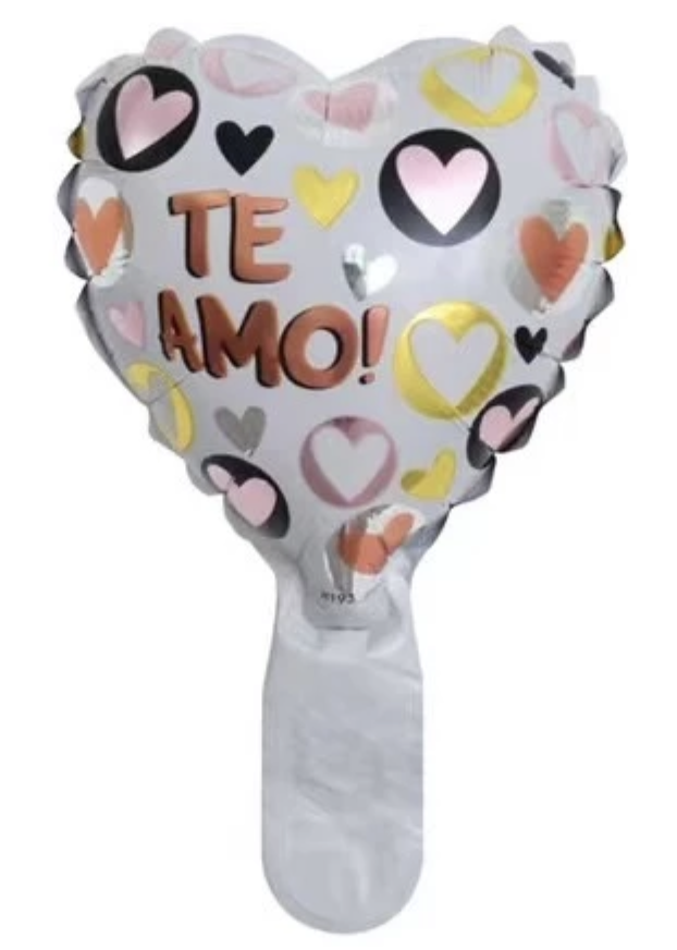 CORAZON MICRO 6" TE AMO BLANCO CORAZONES VARIOS ORO ROSA