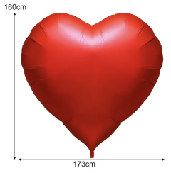 GLOBO JUMBO CORAZON 63" ROJO