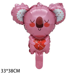 GLOBO KOALA ROSA CON CORAZON 33*38CM