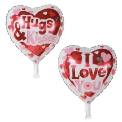 [G119] GLOBO FOIL I LOVE YOU/ HUGS KISSES  18"