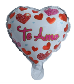 CORAZON 10" TE AMO FONDO BLANCO