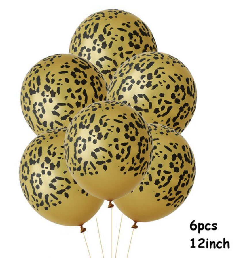PACK 7 GLOBOS LEOPARDO