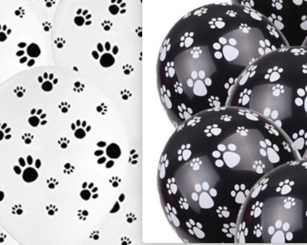 [47870] GLOBOS LATEX HUELLAS PACK 10
