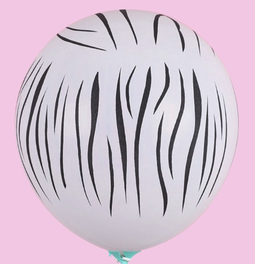 GLOBOS LATEX CEBRA PACK 10