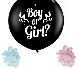 Globo revelación + confeti niño/niña
