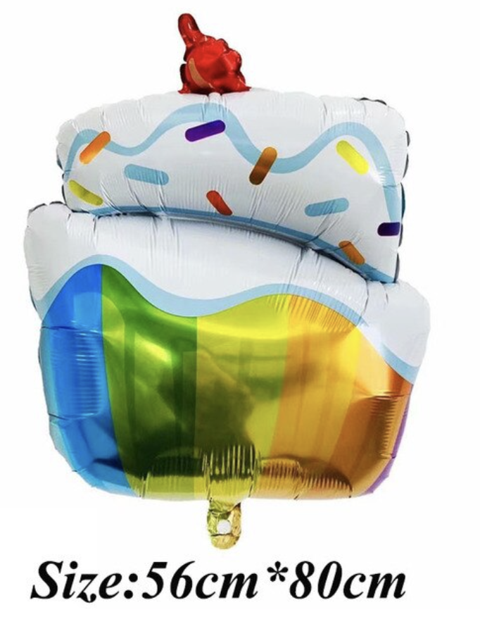 GLOBO FORMAS 56*80 TARTA ARCOIRIS