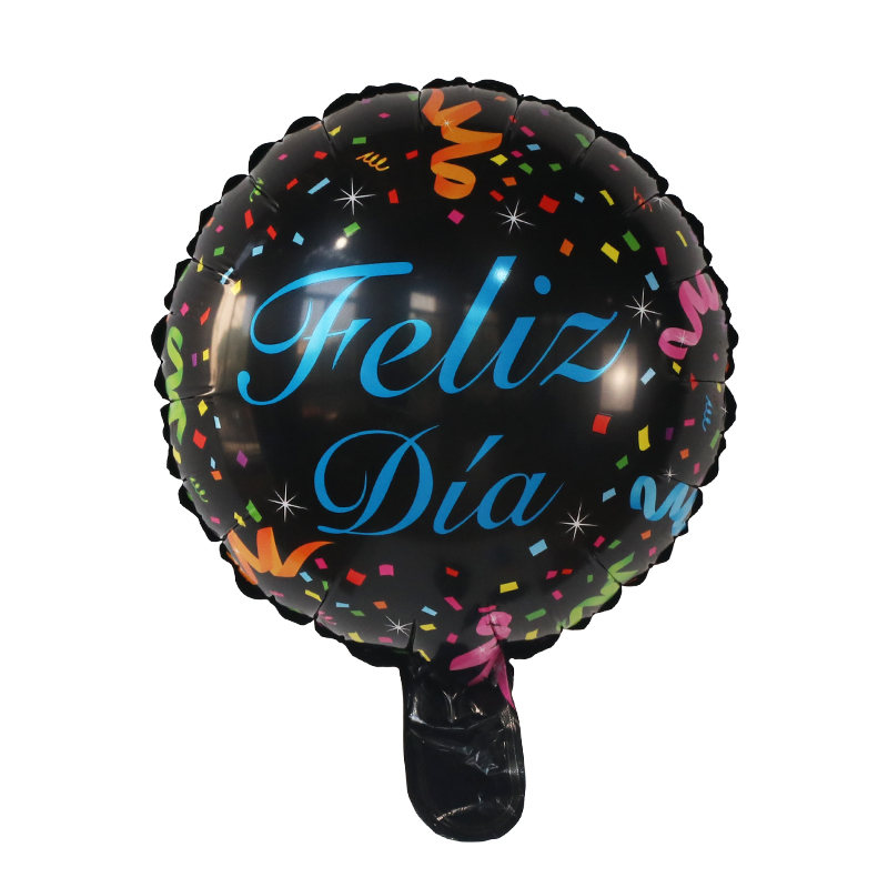 CIRCULO 10´FELIZ DIA NEGRO LETRAS AZULES