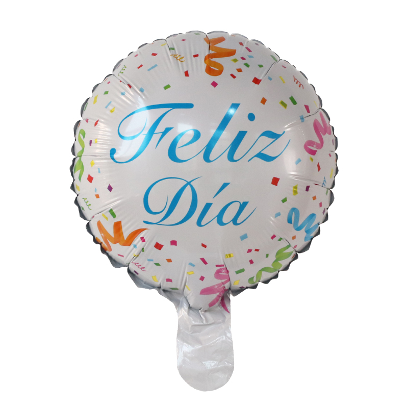 CIRCULO 10´FELIZ DIA BLANCO LETRAS AZULES