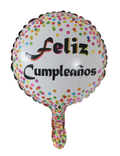 GLOBO 10" FELIZ CUMPLE LUNARES