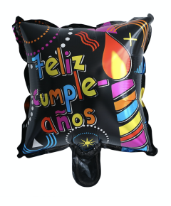 10" FELIZ CUMPLE VELA CUADRADO
