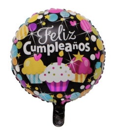 FELIZ CUMPLEAÑOS CUPCAKES 18"