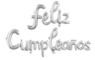 Letras Feliz Cumpleaños Plata