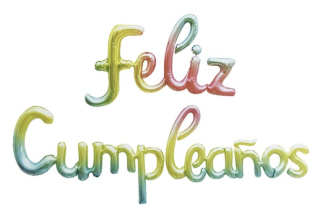 [37025] Letras Feliz Cumpleaños Rainbow