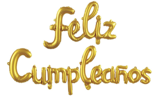 Letras Feliz Cumpleaños oro