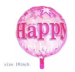 GLOBO TRANSP.HAPPY BIRTHDAY ROSA 18"