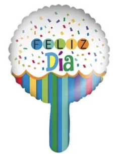 Globo Feliz Día cupcake 10"