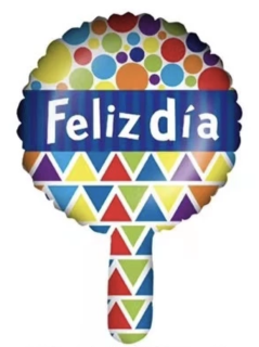 Globo Feliz Día Triangulos 10"