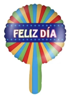 Globo Feliz Día lineas colores 10"