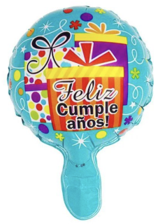 MICRO 6" FELIZ CUMPLEAÑOS TURQUESA REGALOS