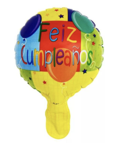 MICRO 6" FELIZ CUMPLEAÑOS GLOBOS
