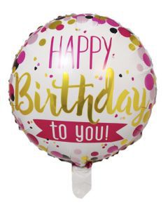 GLOBO CIRCULO 18´ HAPPY BIRTHDAY TO YOU