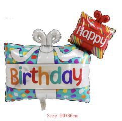 GLOBO REGALO 90CM X 86 CM HAPPY BIRTHDAY