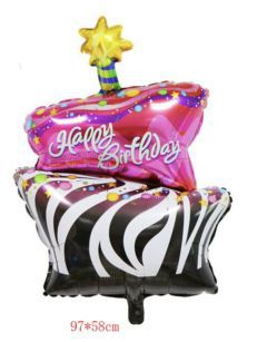 GLOBO TARTA 90CM X 86 CM HAPPY BIRTHDAY