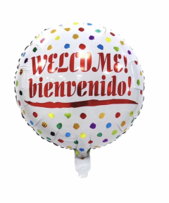 Globo Welcome/Bienvenid 18"