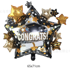 GLOBO GRADUACION ESTRELLAS MULTIPLES