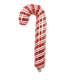 GLOBO BASTON CARAMELO ROJO 84*39CM