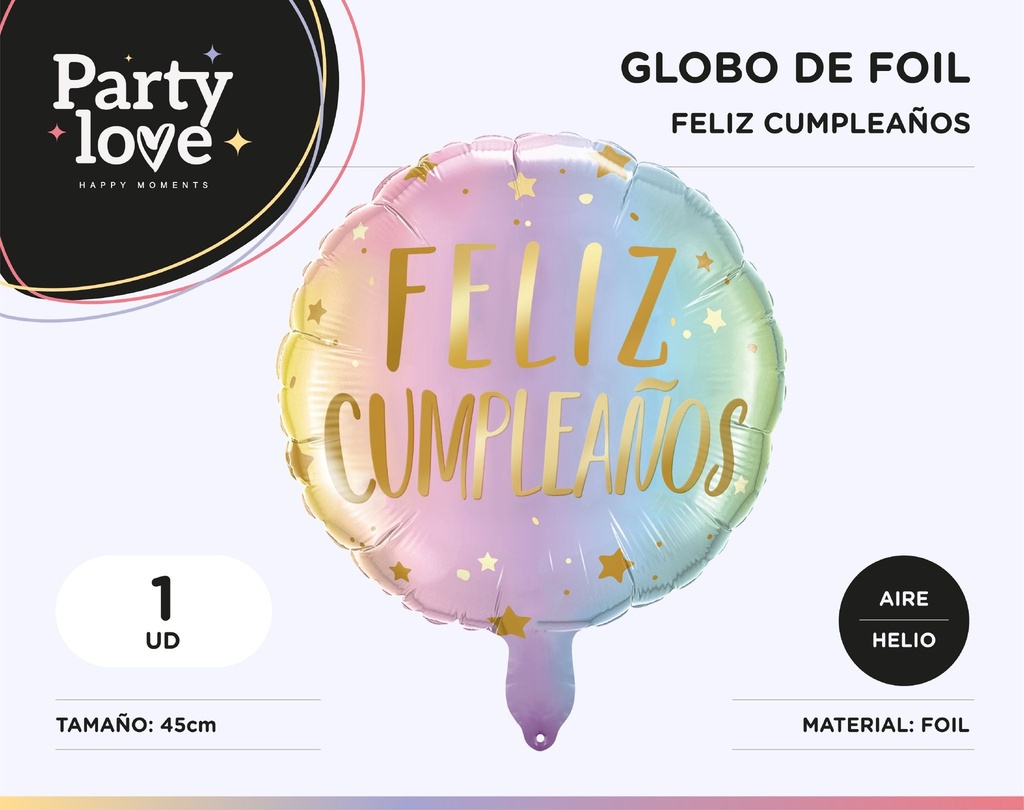 GLOBO HAPPY BIRTHDAY PASTEL 18"