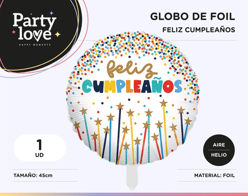 GLOBO CUMPLE VELAS 45CM