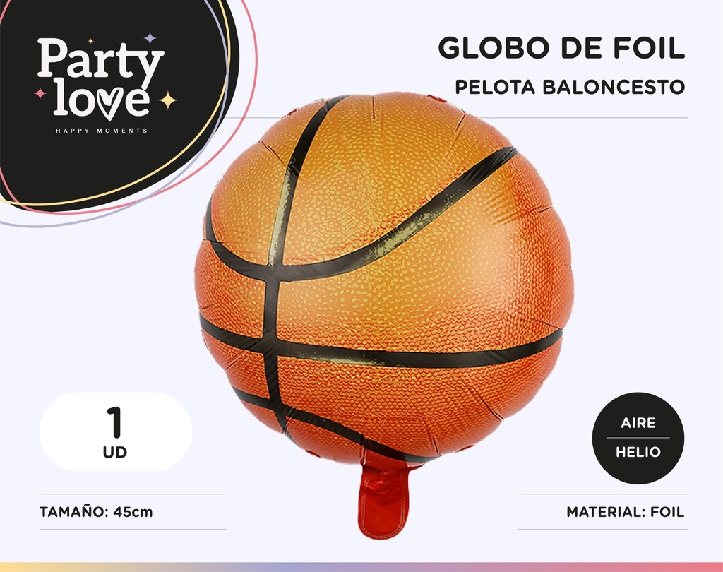 GLOBO PELOTA BALONCESTO 45CM