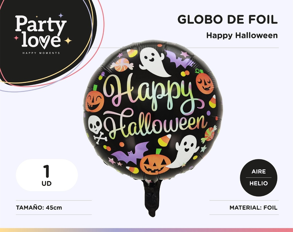 GLOBO HALLOWEEN  LOGOS NEGROS