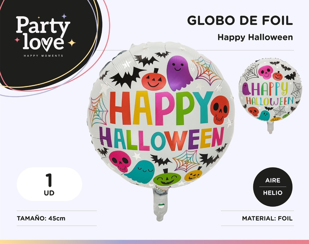 GLOBO HALLOWEEN LOGOS BLANCO