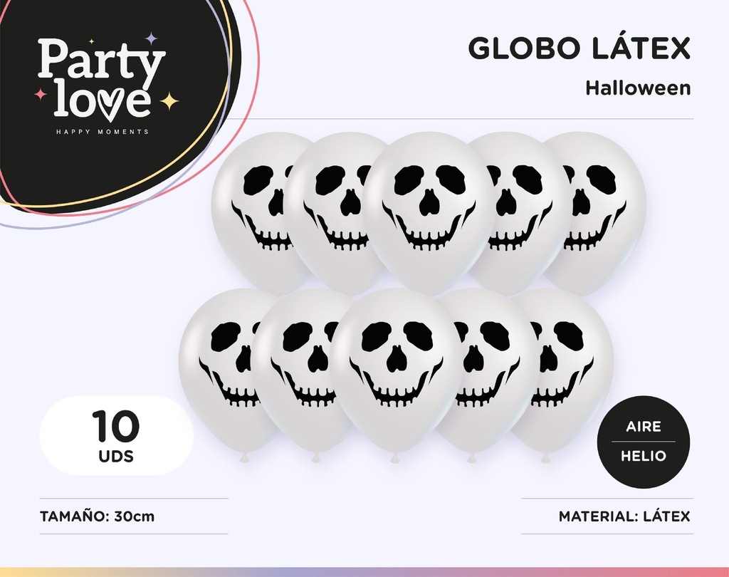 GLOBO HALLOWEEN FANTASMA 10U LATEX