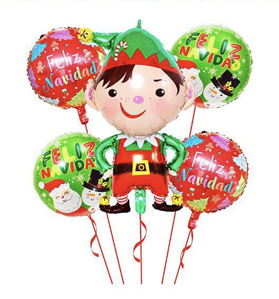 KIT GLOBO NAVIDAD ELFO