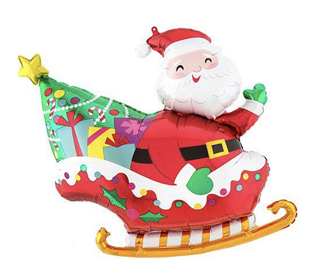 GLOBO NAVIDAD TRINEO PAPA NOEL