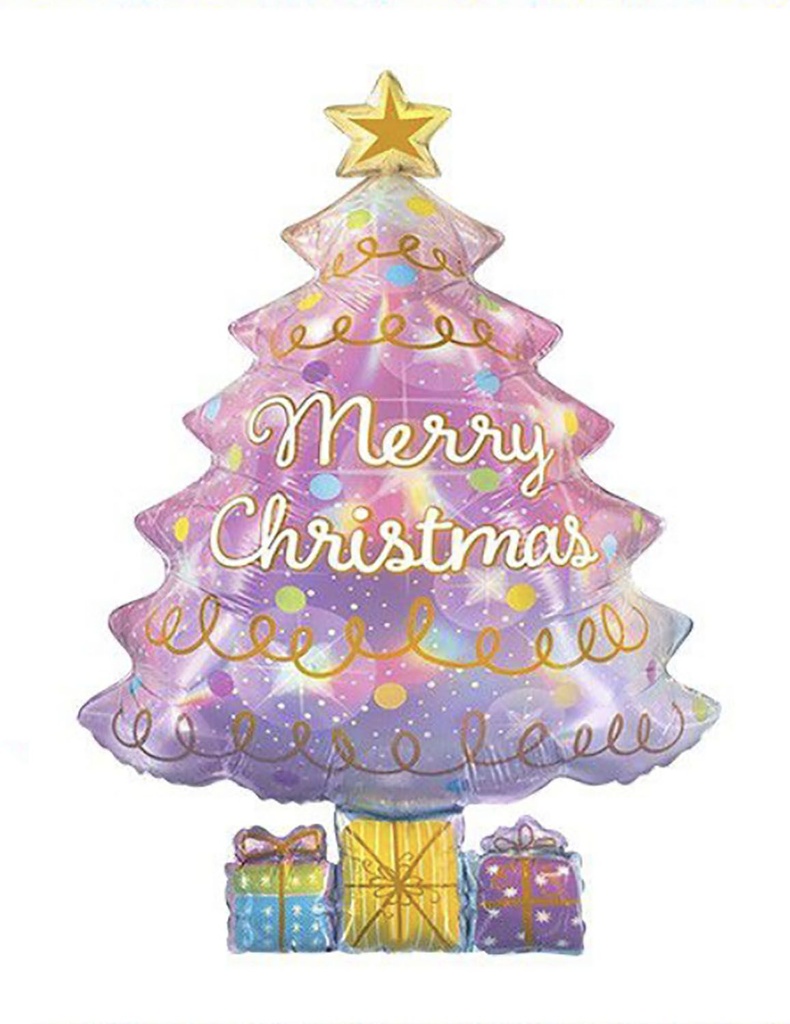 GLOBO NAVIDAD ARBOL PASTEL