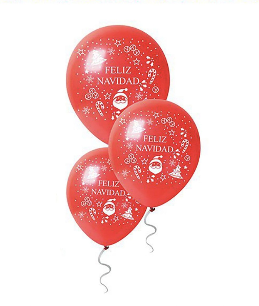 GLOBO LATEX NAVIDAD PAPA NOEL BLANCO