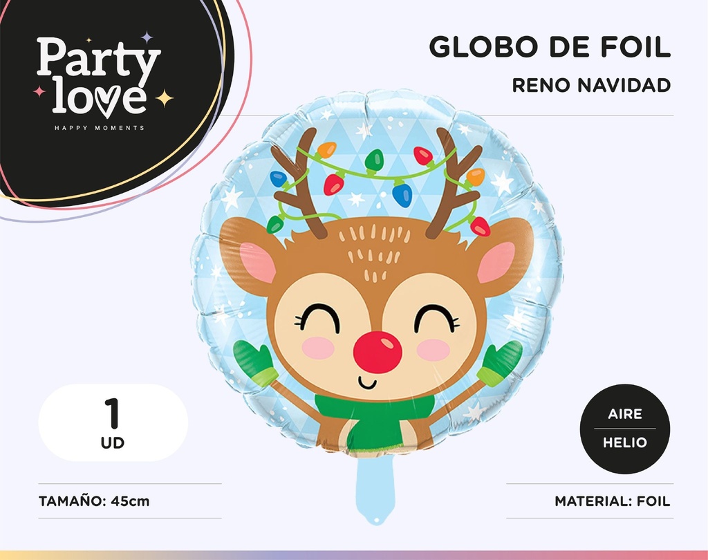 GLOBO RENO NAVIDAD 45CM