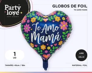[1083] GLOBO FOIL TE AMO MAMÁ 45CM/18IN