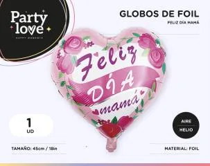 [996] GLOBO FOIL FELIZ DÍA MAMA 45CM/18IN