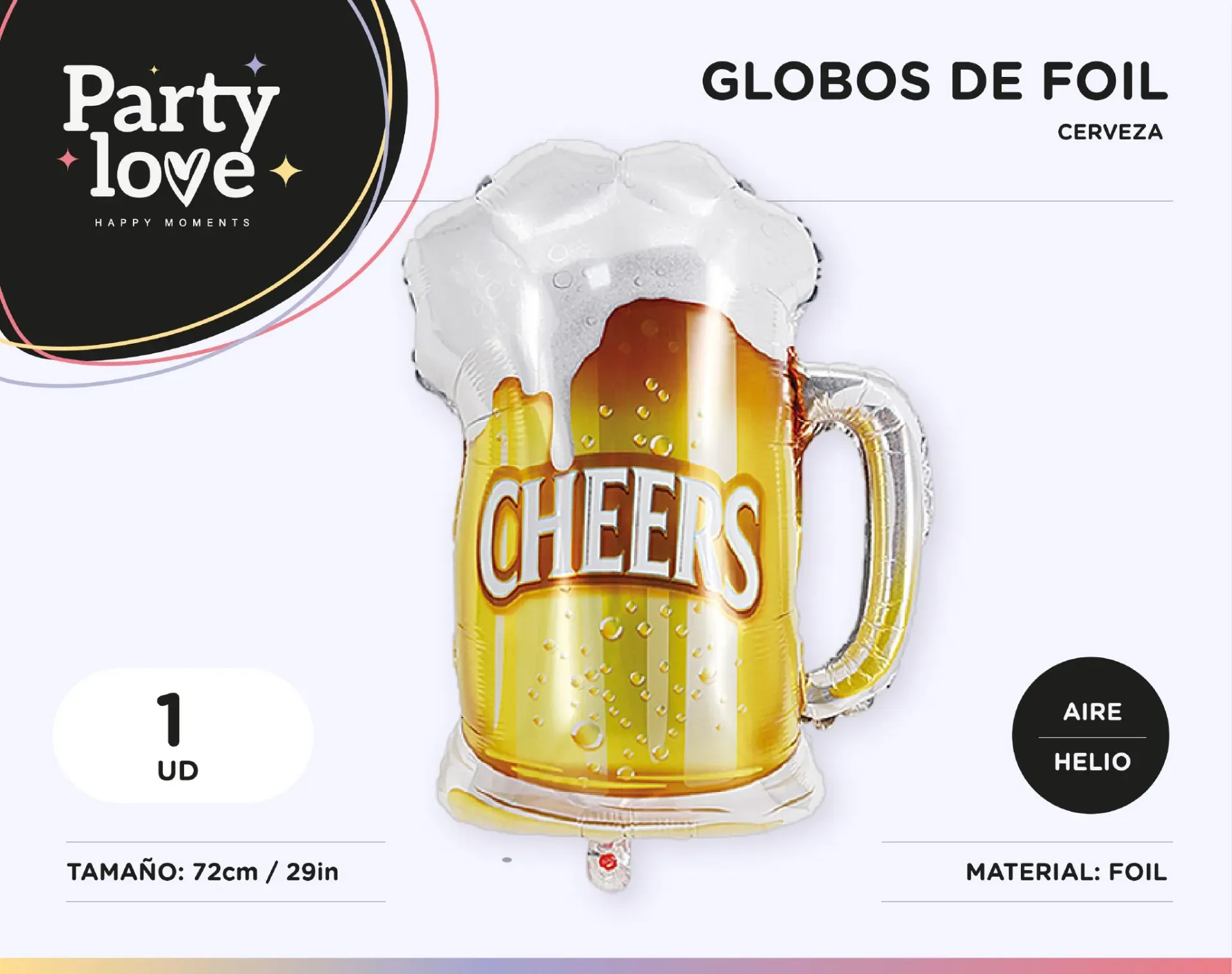 [9844] GLOBO FOIL JARRA DE CERVEZA